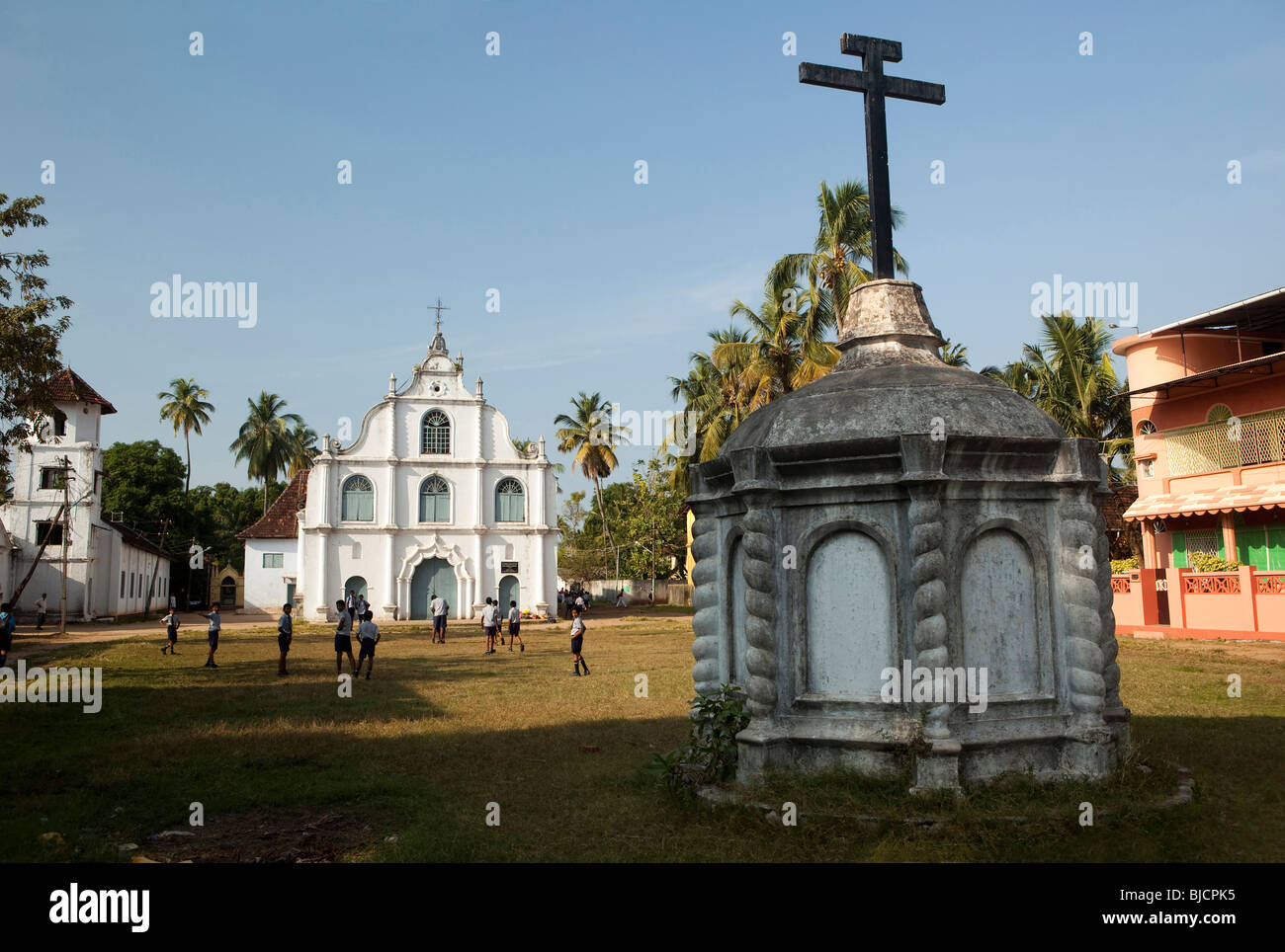 India, Kerala, Kochi, Vypeen Island, Portuguese colonial Church of Our Lady of Hope, Nossa Senhora de Esperanca Stock Photo