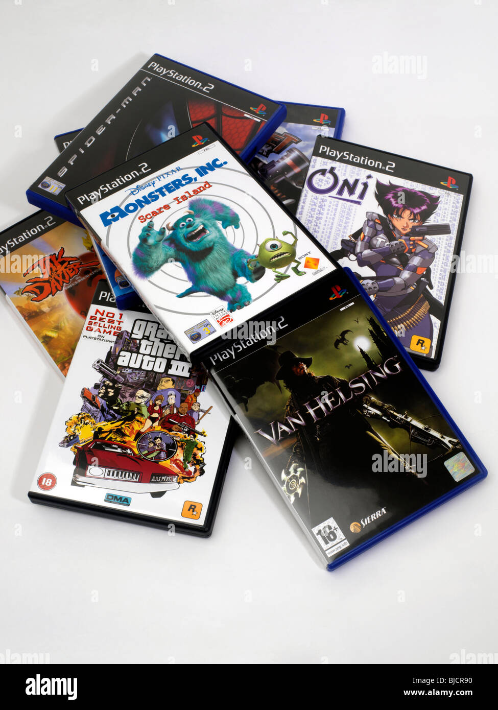 Pile of Playstation 2 Games Stock Photo - Alamy