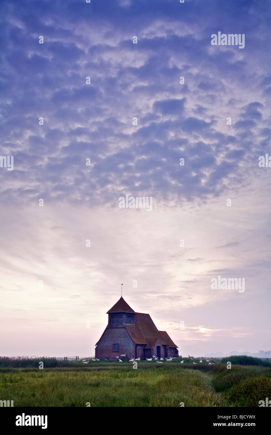 The church of Thomas a Beckett at Fairfield in Kent, UK Stock Photo