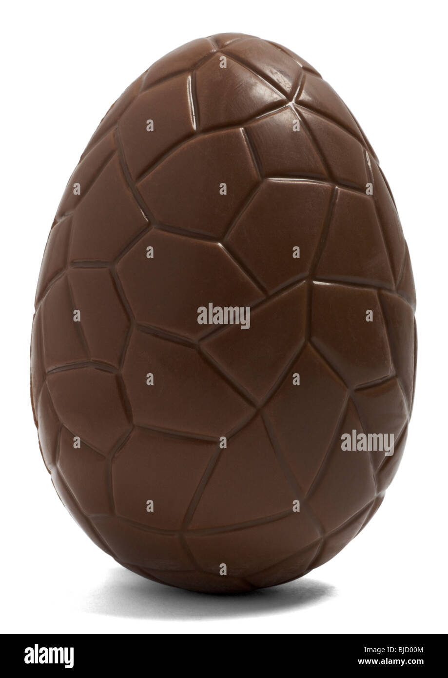 Chocolate easter egg on white background Stock Photo - Alamy
