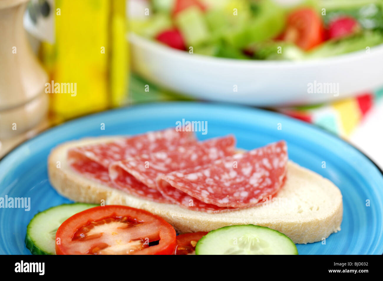 Fresh Healthy Italian Mediterranean Style Milano Salami Sausage