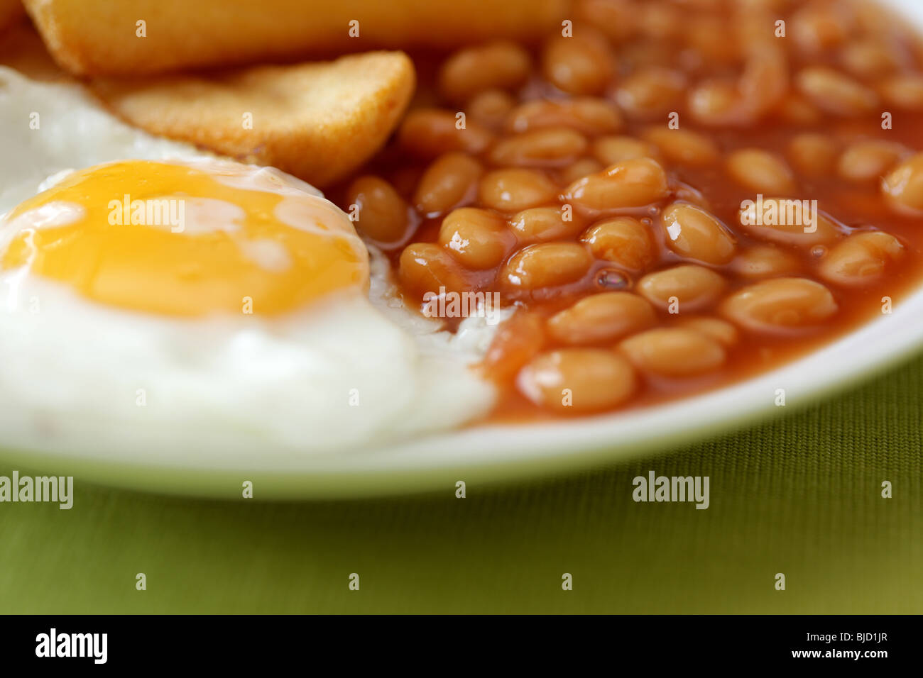 Baked beans chips egg food fried hires stock photography and images