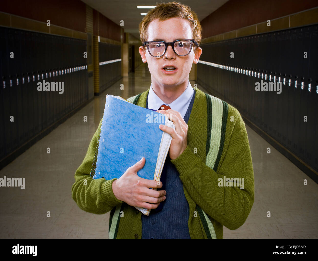 High School Nerd Stock Photo Alamy