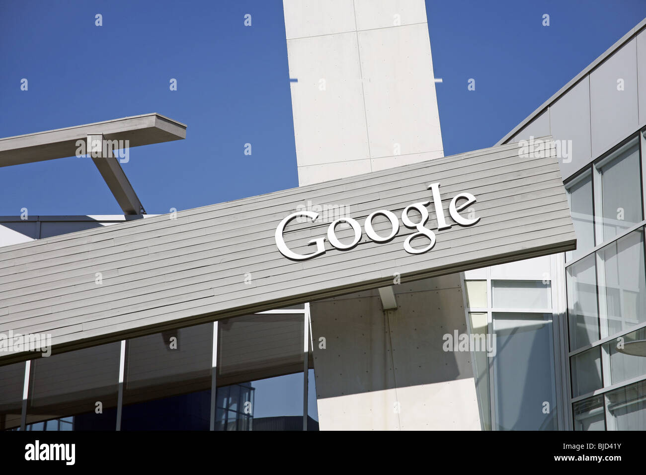 Google Headquarters in Mountain View, Silicon Valley, California, America, USA Stock Photo