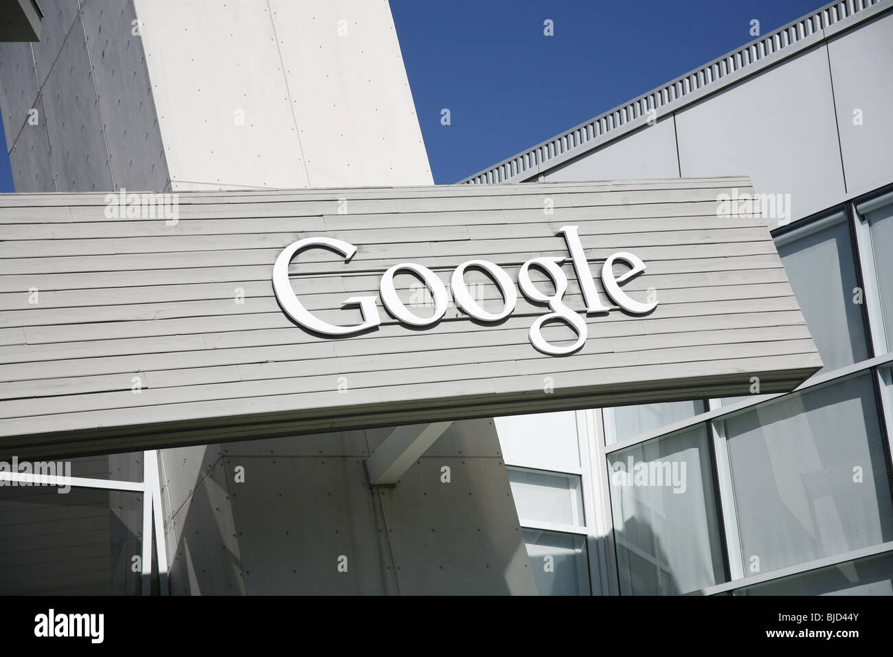 Google Headquarters in Mountain View, Silicon Valley, California, America, USA Stock Photo