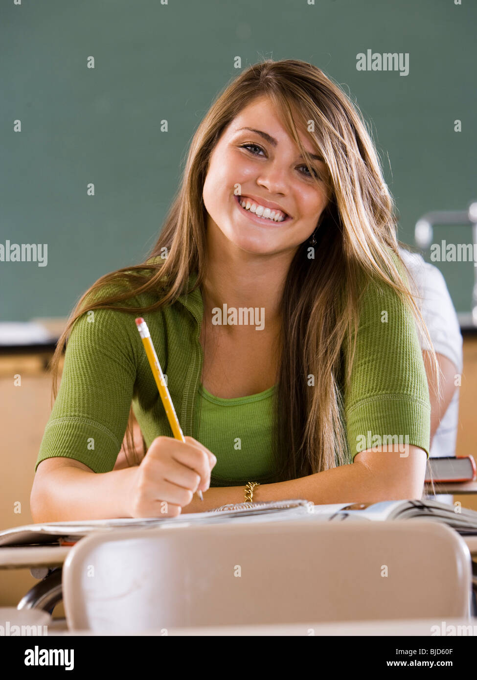 Student in a classroom Stock Photo - Alamy