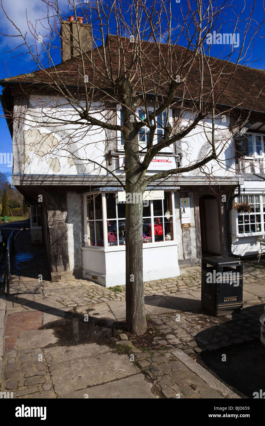 Historic shop buildings in Lenham Village, Kent, UK Stock Photo Alamy