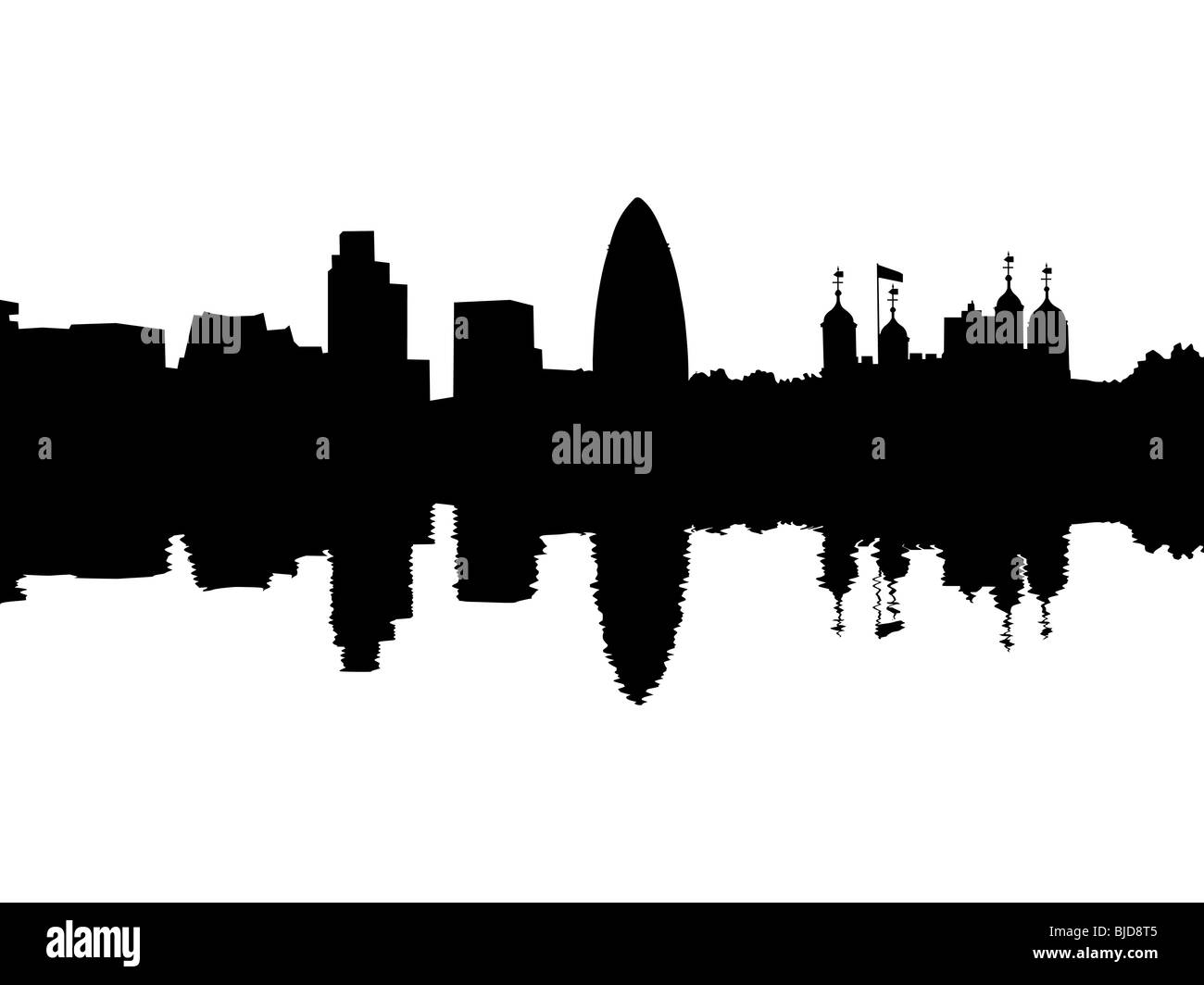 London skyline silhouette Black and White Stock Photos & Images - Alamy