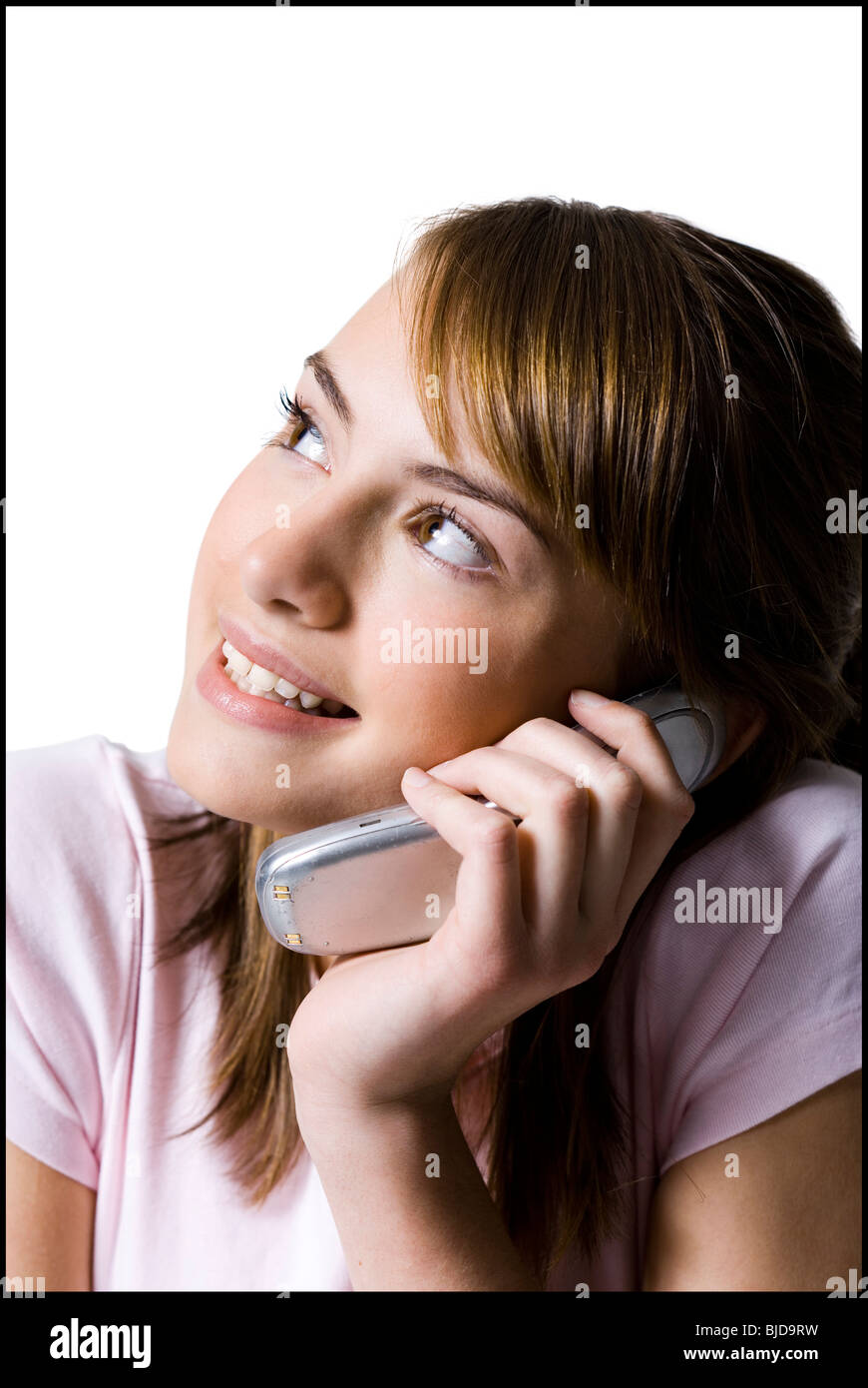 Girl on the phone Stock Photo
