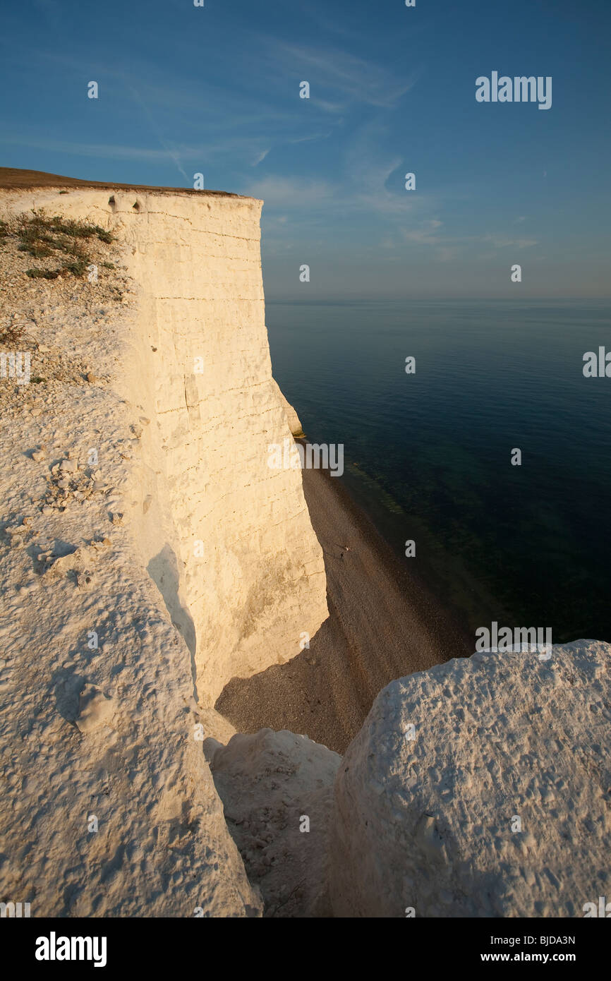 THE SEVEN SISTERS chalk cliffs, English Channel, South Downs, East Sussex, UK Stock Photo Alamy