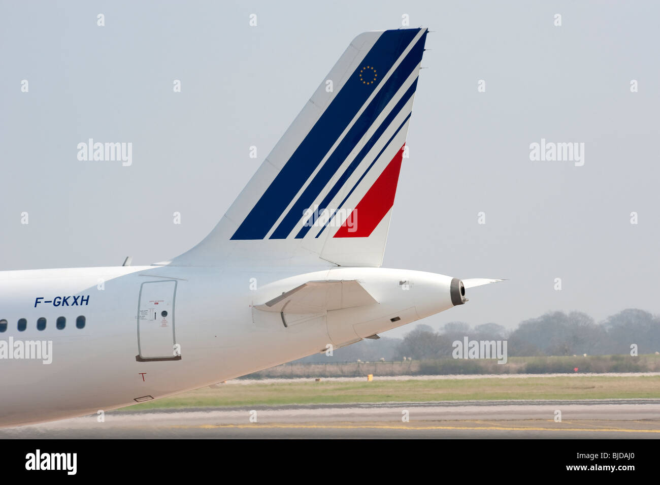 Air France tail fin of Airbus A320 214 Stock Photo