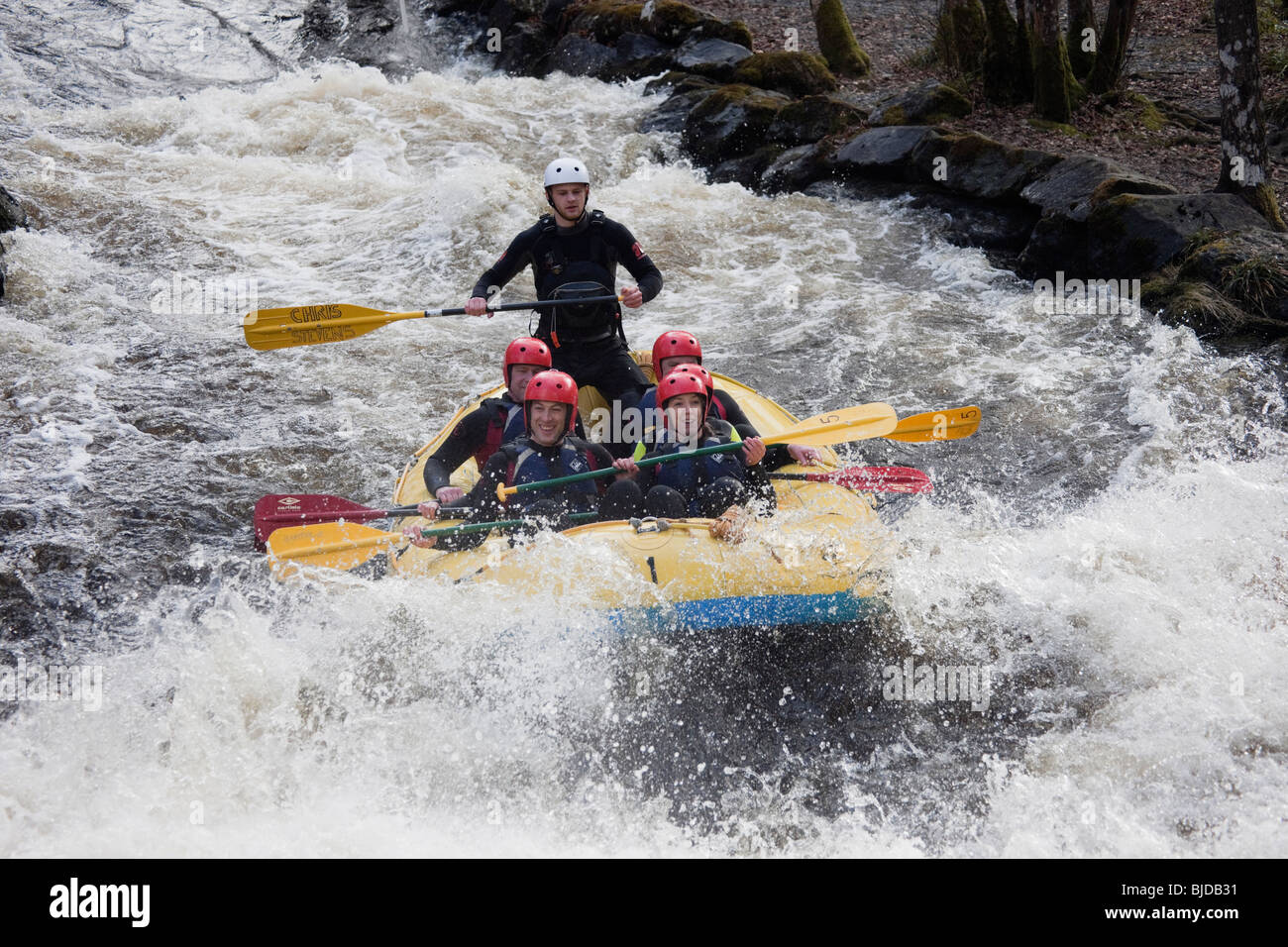 White water rafting at the national water sports centre hires stock