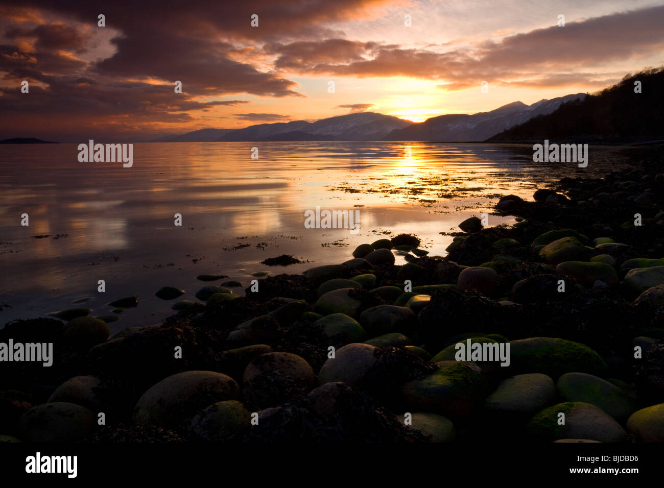 Sunset Over Loch Linnhe Stock Photo