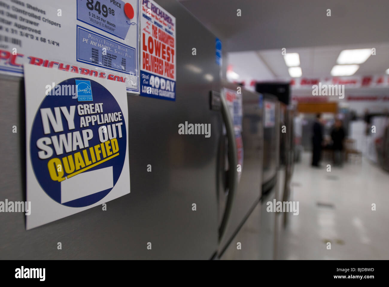 Energy Star rated refrigerators on sale Stock Photo - Alamy