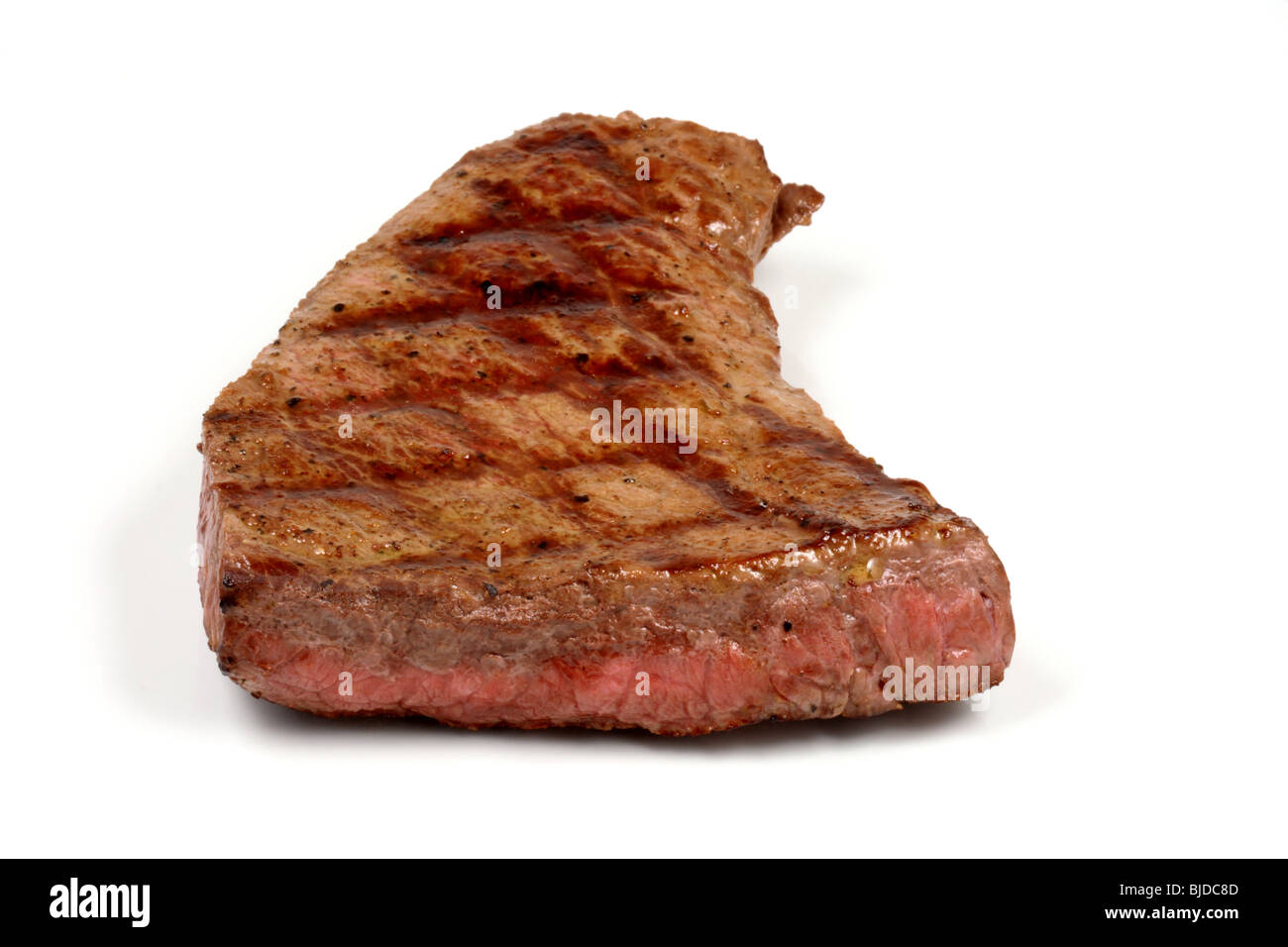 perfect steak or  beef grilled to perfection, thick and flavorful meat cut, isolated on white background perfect protein source Stock Photo