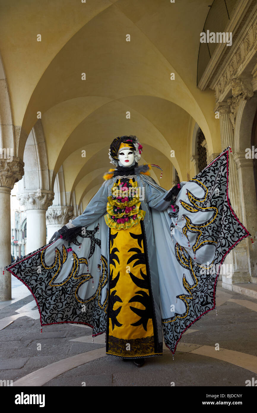 Full decorative carnival costume in Venice Stock Photo