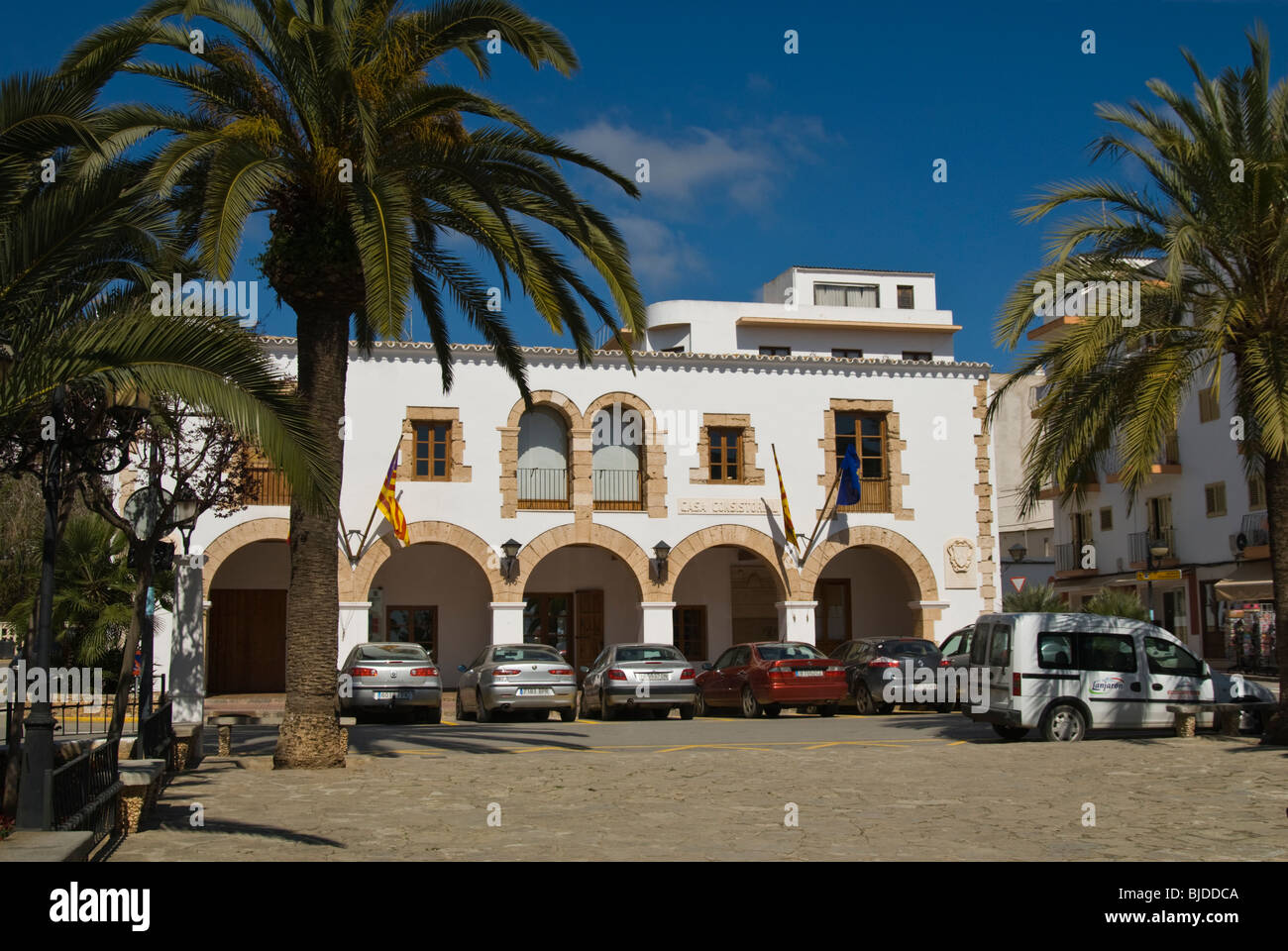 Town Hall of Santa Eulalia, Ibiza, Spain Stock Photo