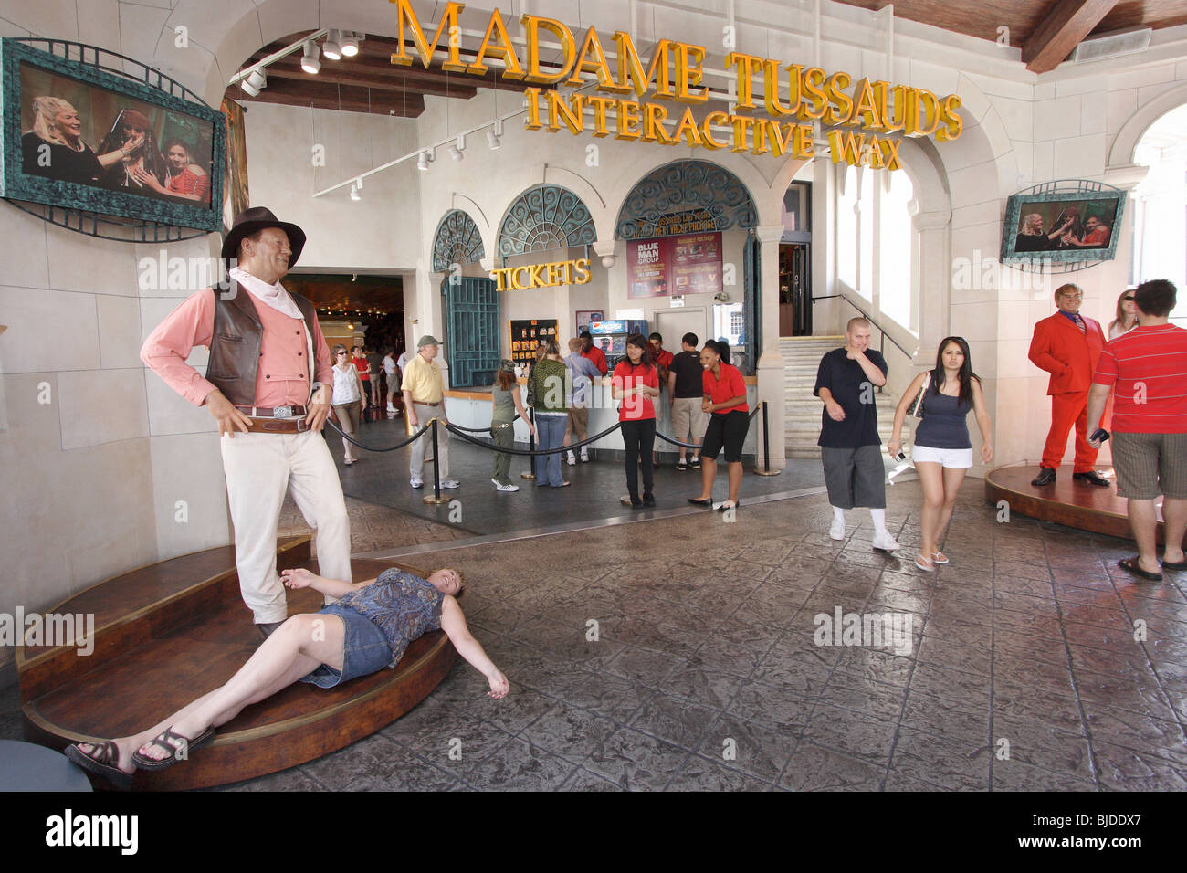 Madame Tussauds Interactive Wax in Las Vegas, USA Stock Photo