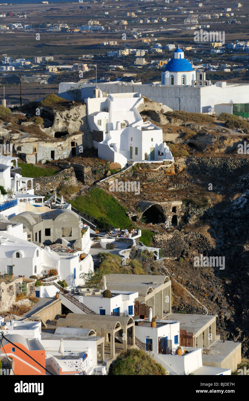 The village of Firostefani on Santorini Island, Greece. Stock Photo