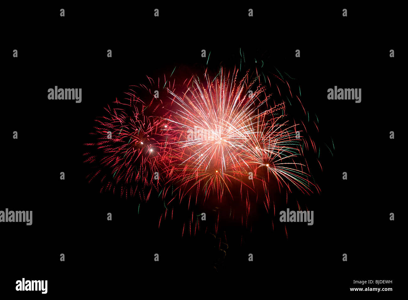 Fireworks against a black background Stock Photo