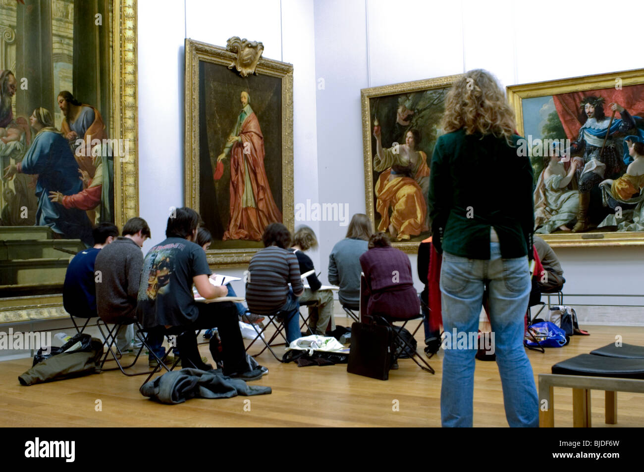 Paris, France, students museum, Interior French Paintings Gallery