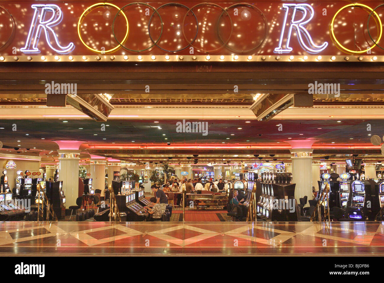 Gaming machines in one of the casinos at Las Vegas Boulevard, USA Stock