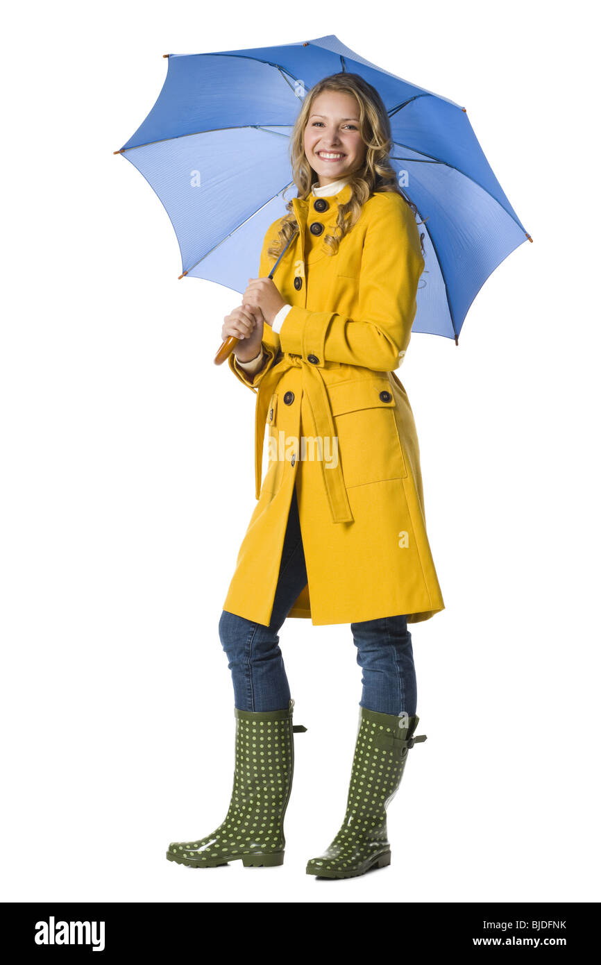 Young woman with an umbrella Stock Photo - Alamy