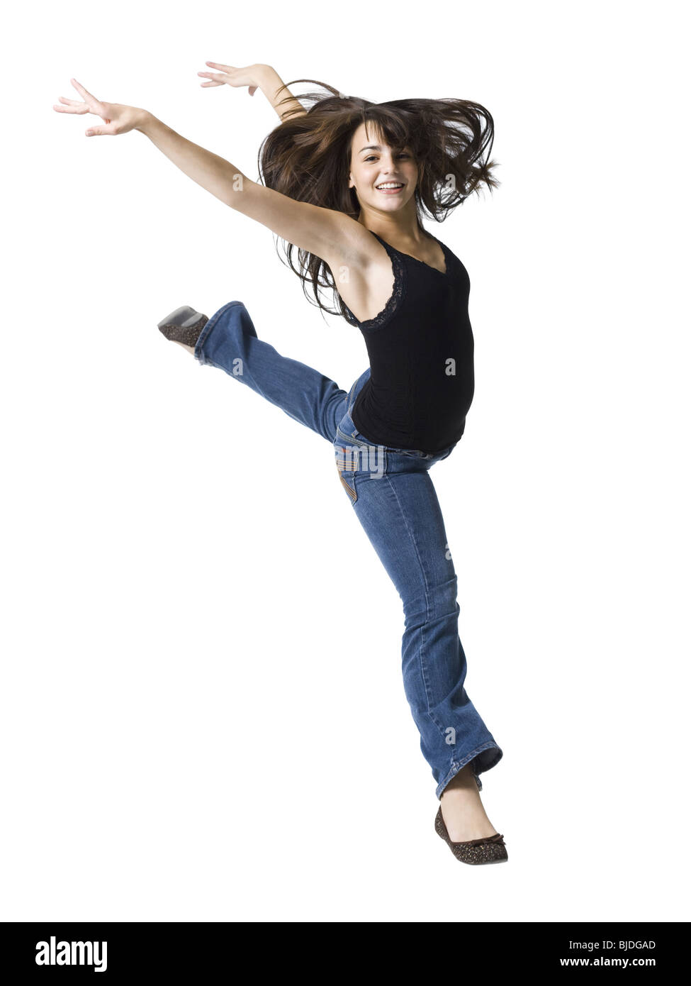 young woman dancing Stock Photo Alamy