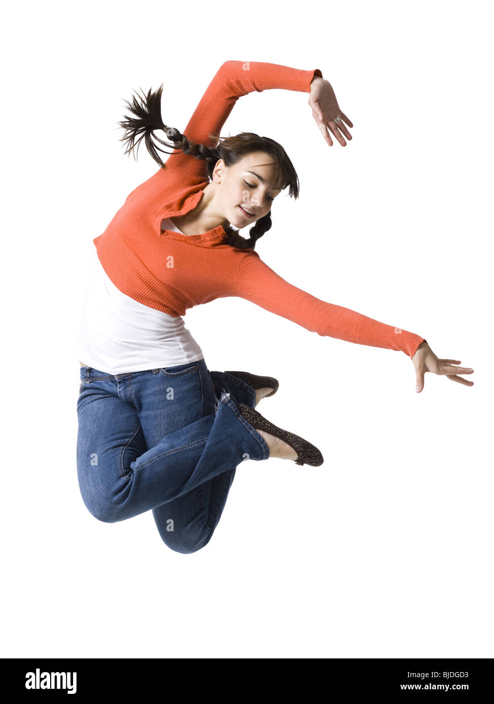 young woman dancing Stock Photo Alamy