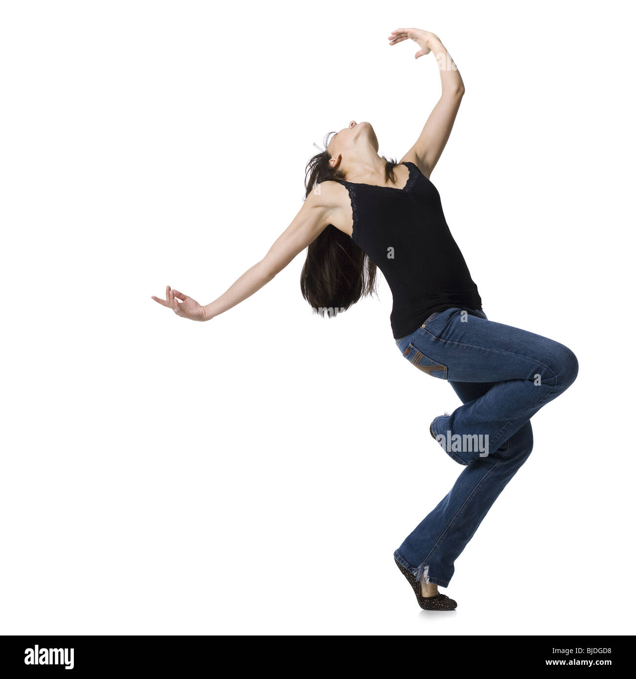 young woman dancing Stock Photo Alamy