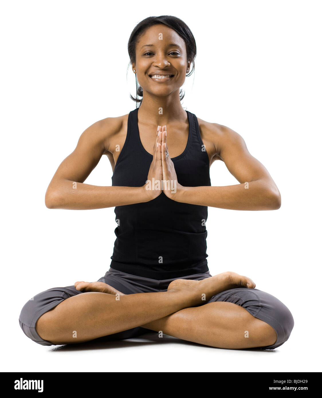 woman doing yoga Stock Photo