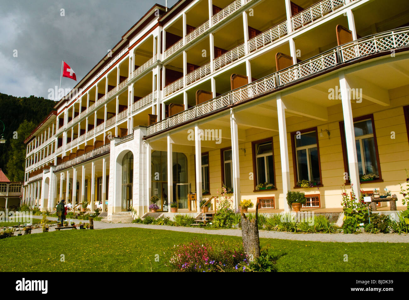 Berghotel Schatzalp, regarded as the original inspiration for Thomas Mann’s The Magic Mountain, above Davos, Switzerland Stock Photo