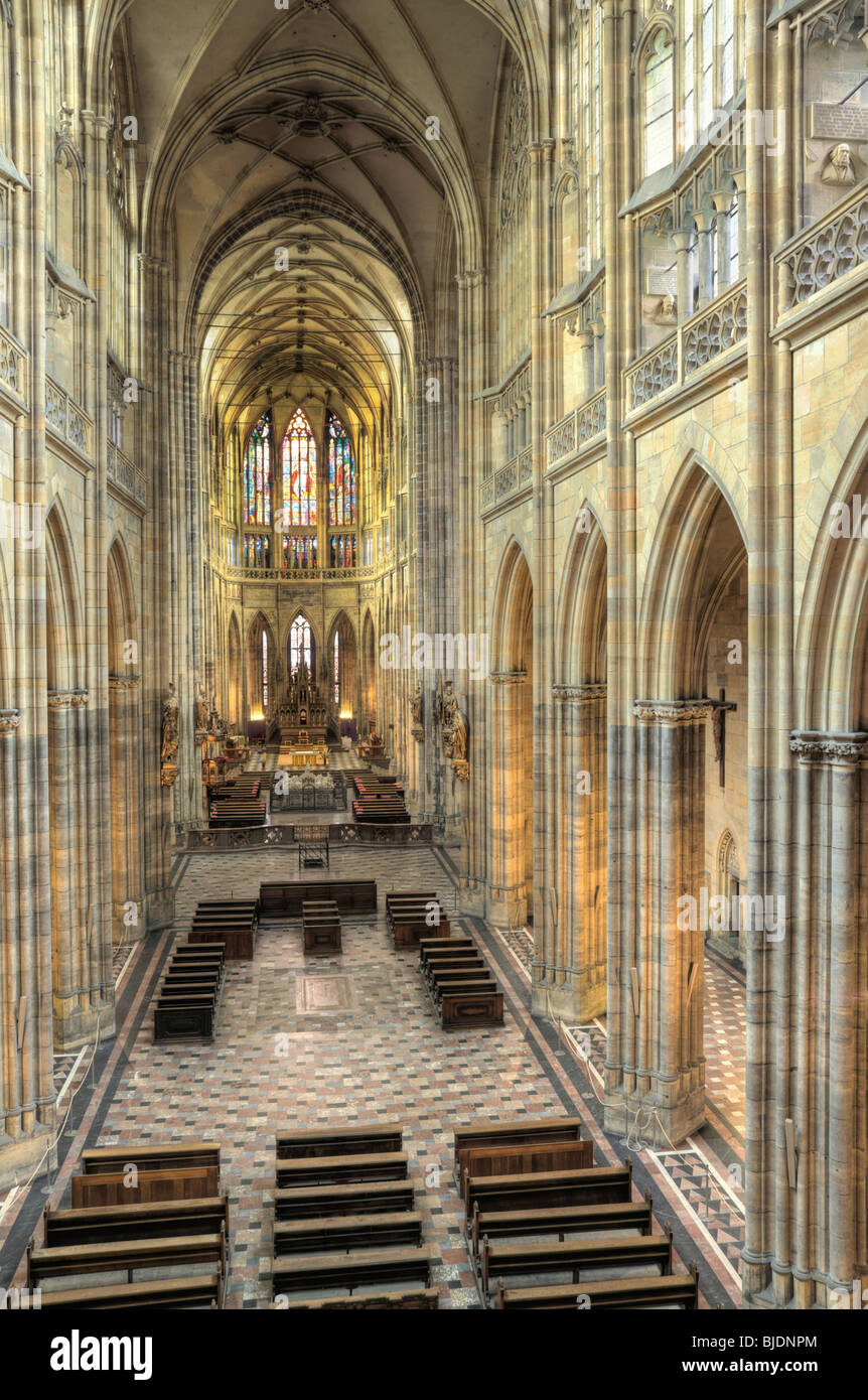 Saint Vitus Cathedral Prague - interior Stock Photo - Alamy