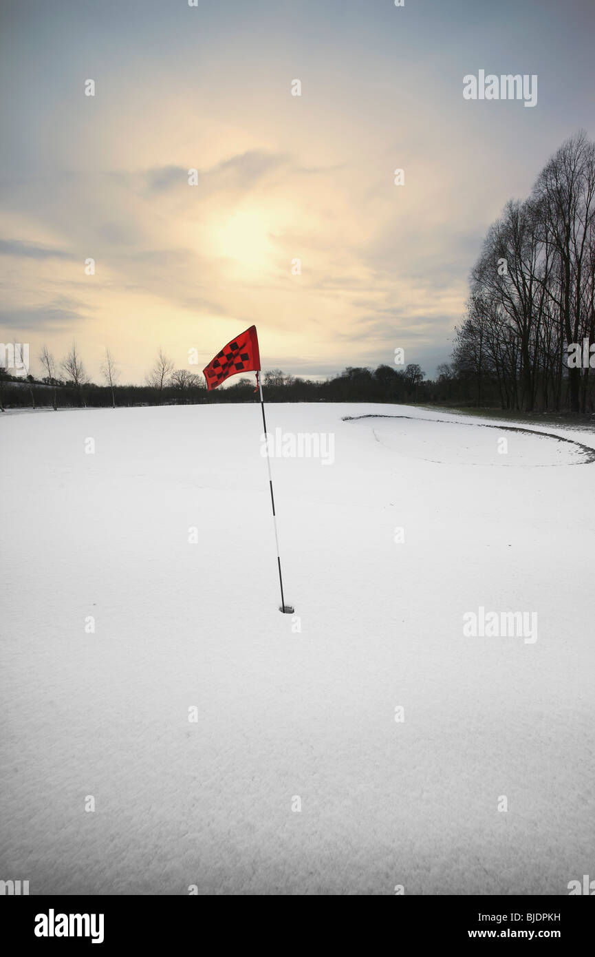 Golf course snow sunrise hi-res stock photography and images - Alamy