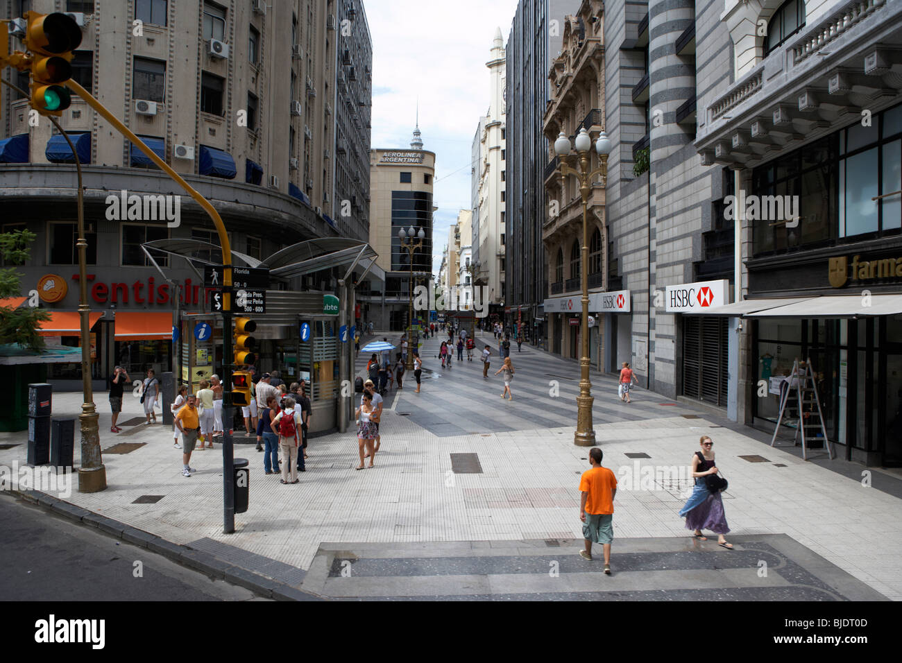 calle florida pedestrianised shopping street in capital federal buenos aires republic of argentina south america Stock Photo