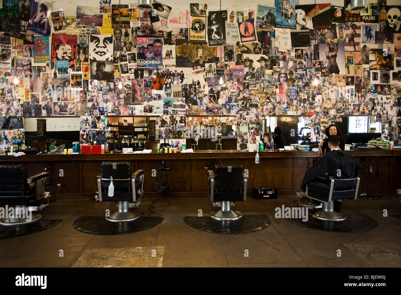 Rudy's Barbershop, Silver Lake, Los Angeles County, California, United States of America Stock Photo