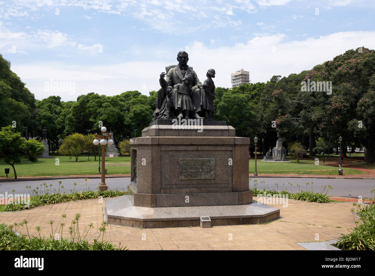 grandfather statue to don jose de san martin capital federal buenos aires republic of argentina south america Stock Photo