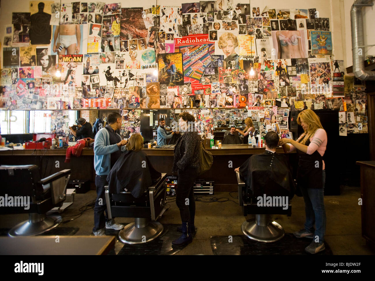 Rudy's Barbershop, Silver Lake, Los Angeles County, California, United States of America Stock Photo