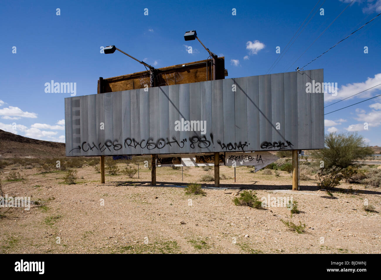 Signs on the side of the freeway, Yermo, California, United States of