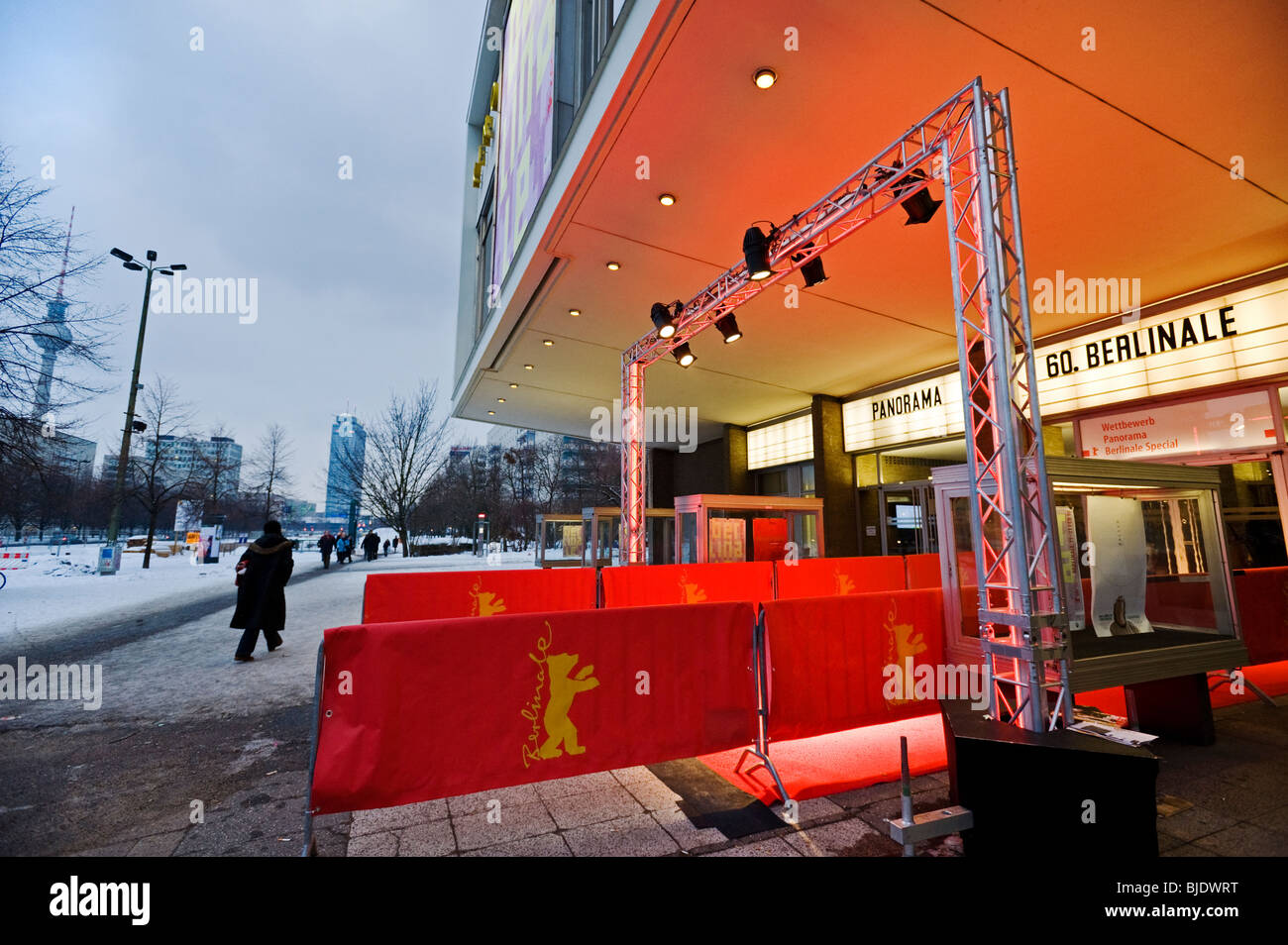 Red carpet at the Kino International cinema at the Berlinale 2010 film festival, Berlin, Germany, Europe Stock Photo