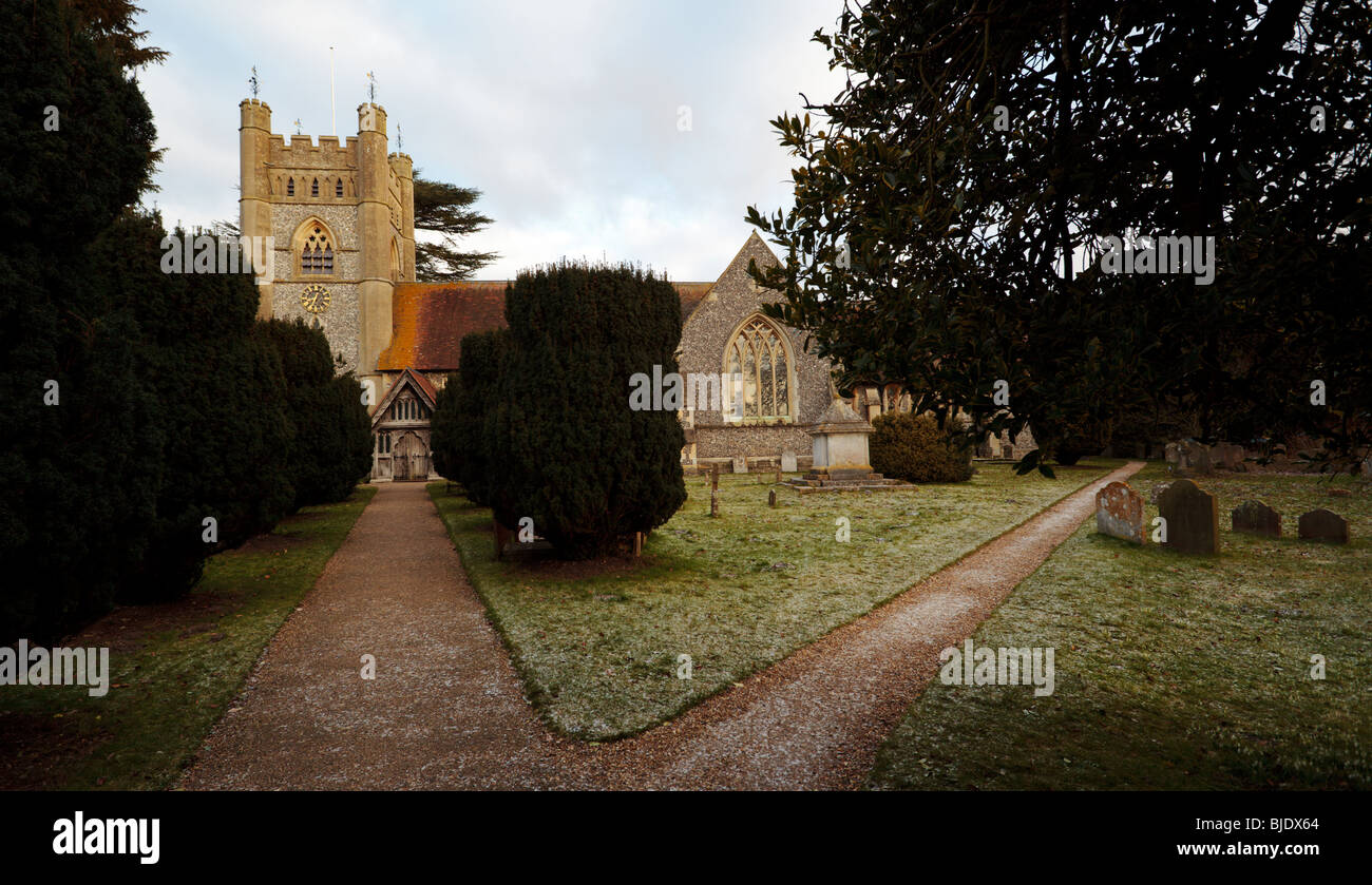 Hambleden Village Church Buckinghamshire England UK Stock Photo