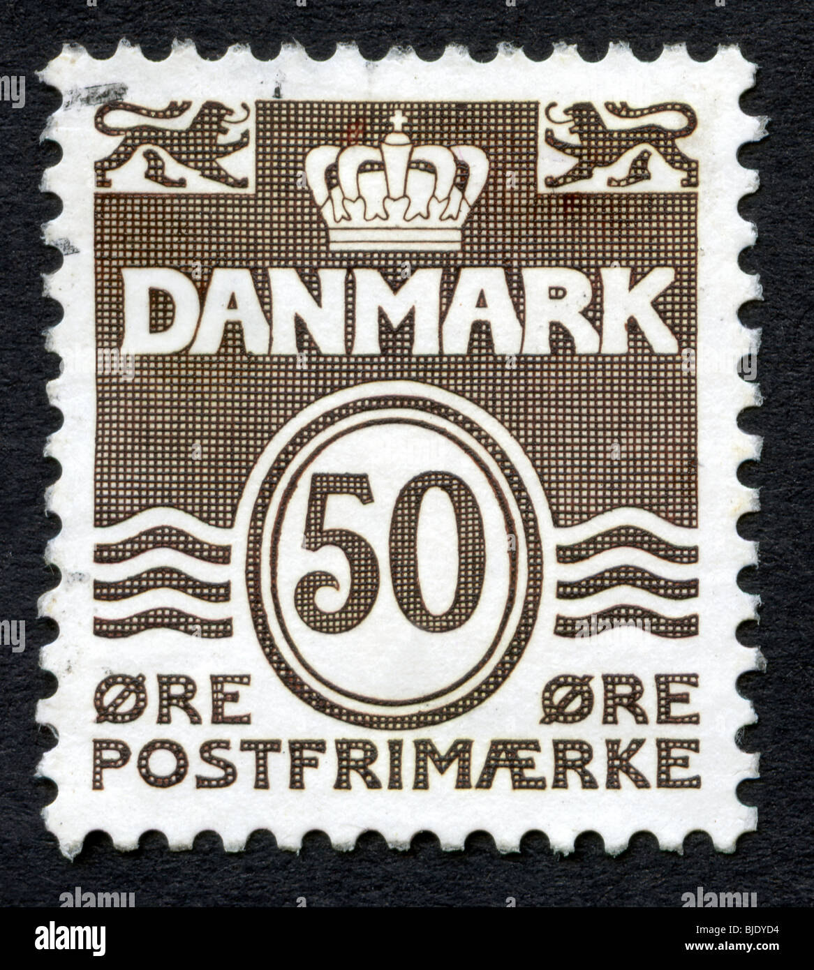 Denmark postage stamp Stock Photo