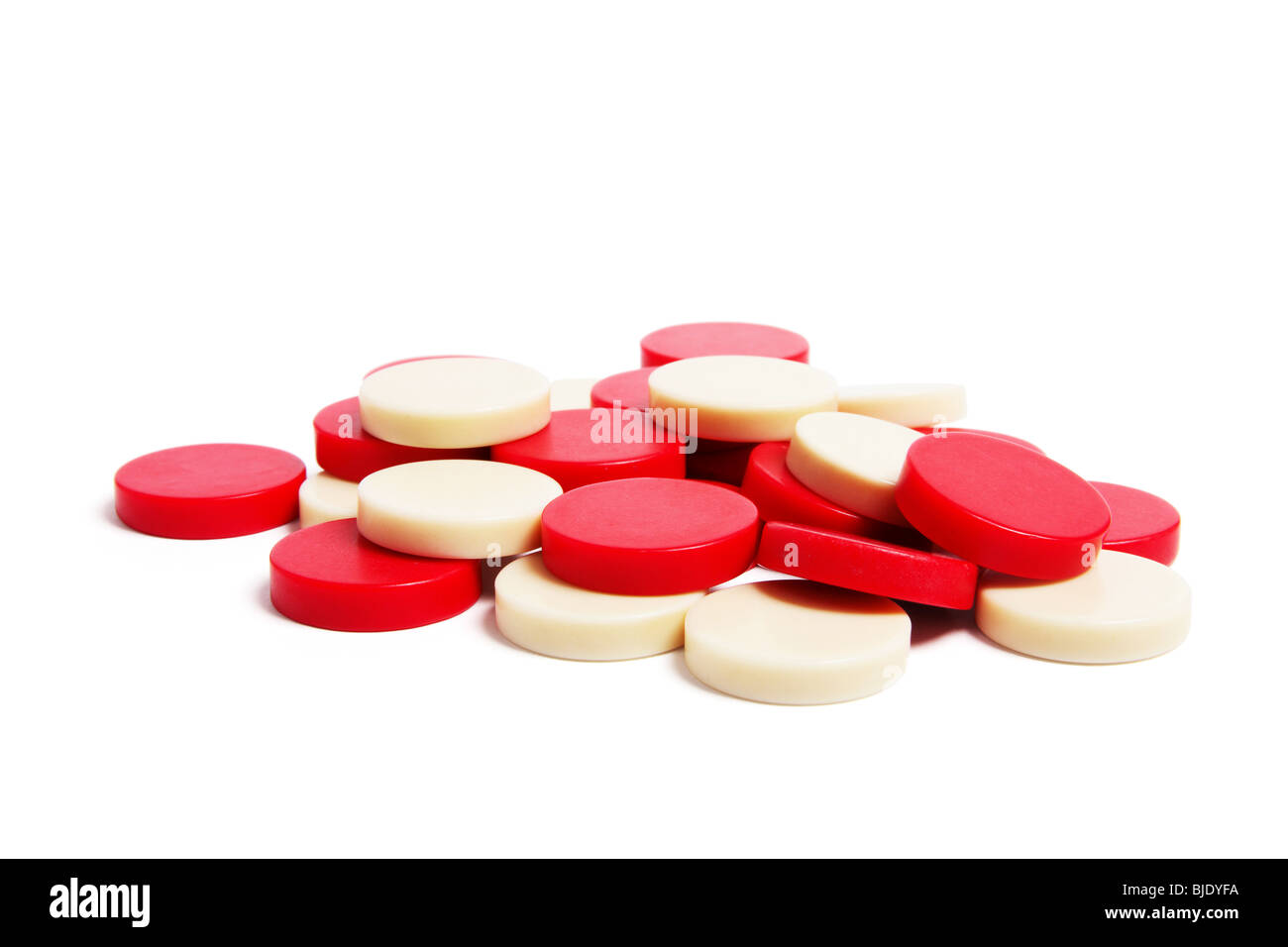 Backgammon Checkers Stock Photo