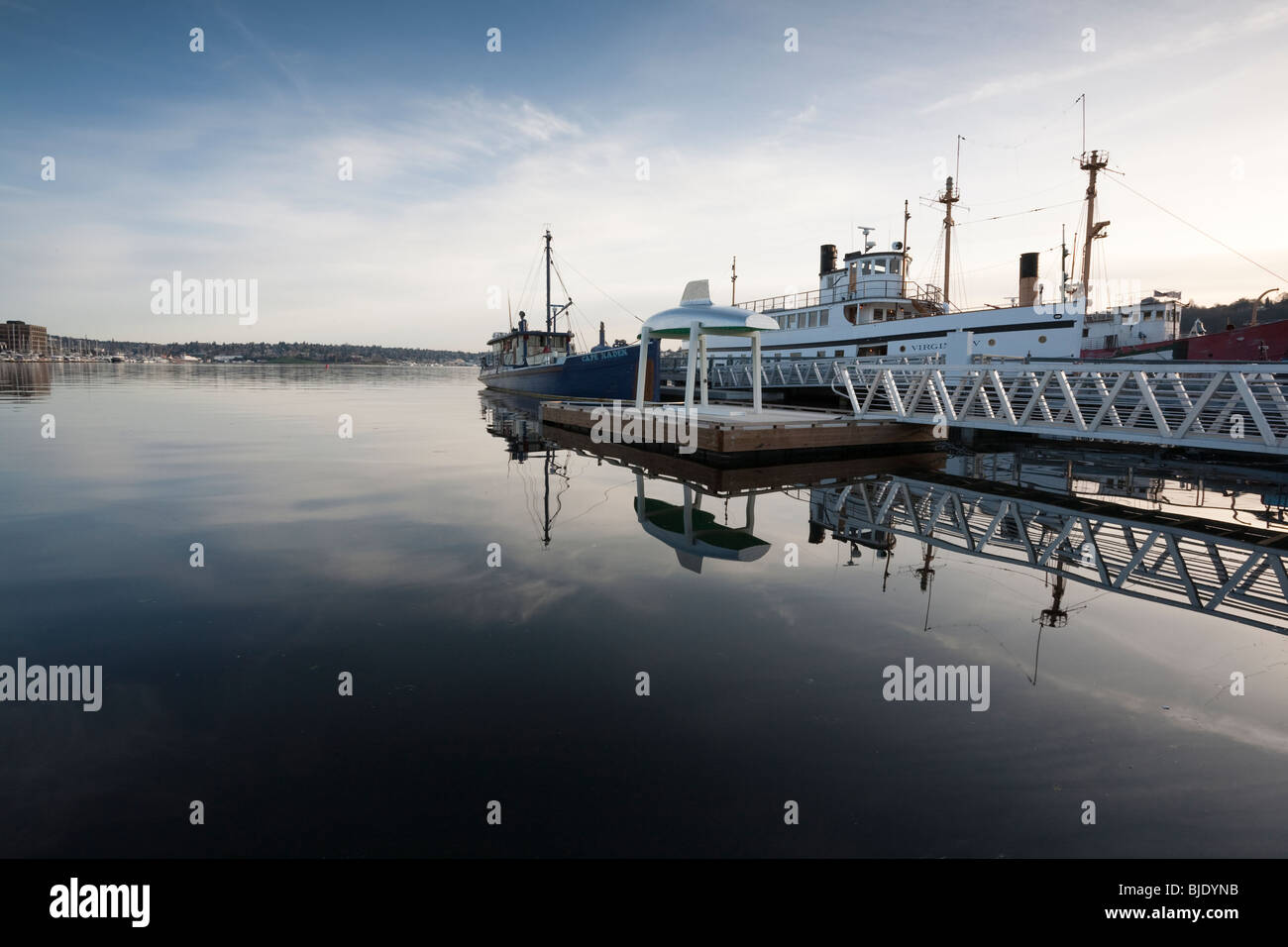 Heritage Wharf, Lake Union Park, Seattle Washington Stock Photo