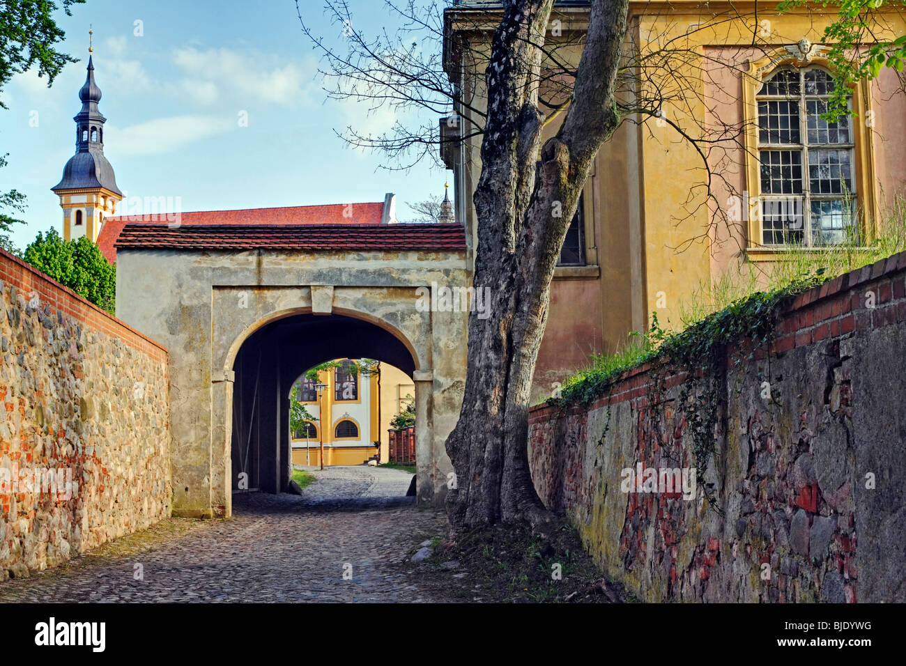 Eingang zum Stift Neuzelle, Neuzelle, Brandenburg, Deutschland Stock Photo