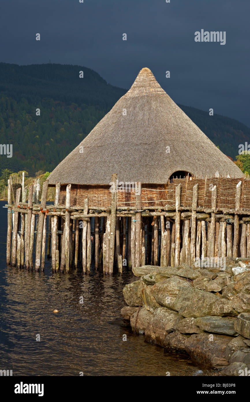 The Scottish Crannog Centre on Loch Tay, Perthshire, Scotland UK Stock Photo