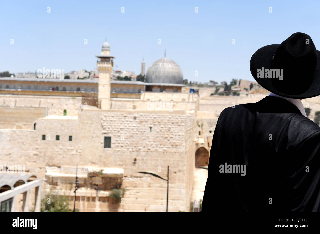 orthodox jew al-aqsa mosque Stock Photo