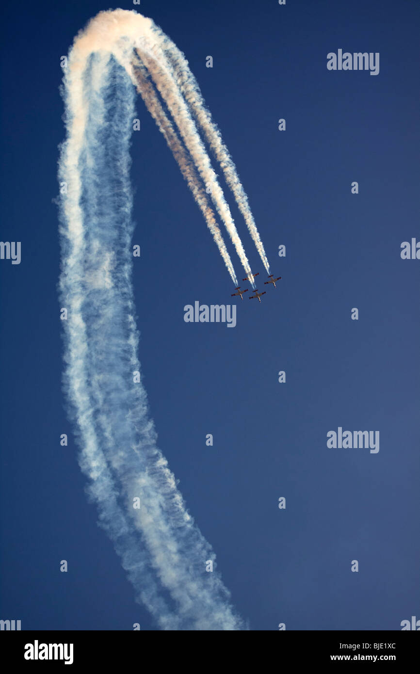 Israeli Air force (IAF) Fouga Magister CM-170 in aerobatics display Stock Photo