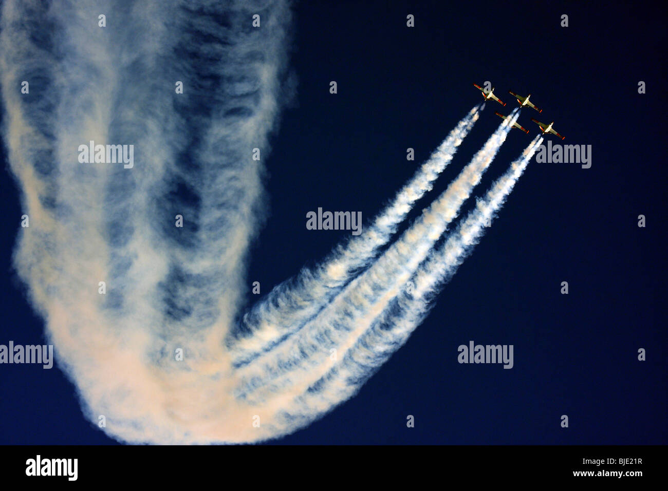 Israeli Air force (IAF) Fouga Magister CM-170 in aerobatics display Stock Photo