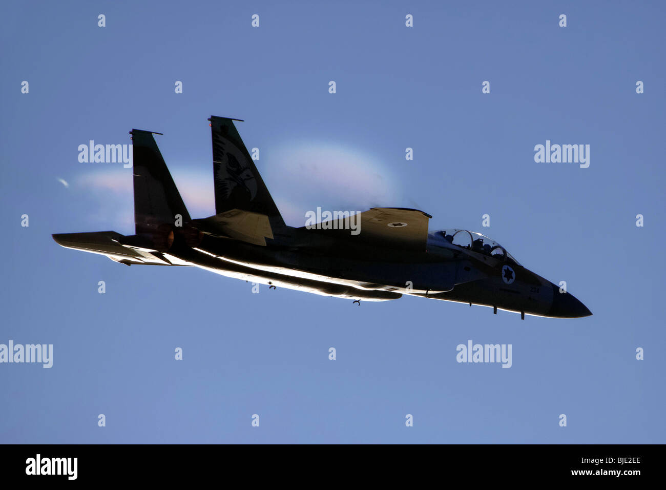 Israeli Air force F-15I Fighter jet in flight Stock Photo